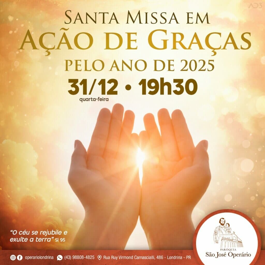 AÇÃO DE GRAÇAS PELO ANO DE 2025