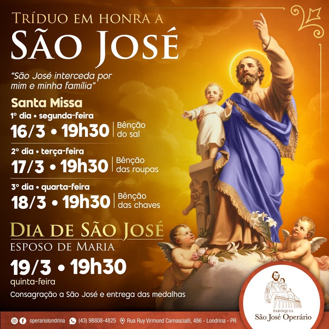 TRÍDUO EM HONRA A SÃO JOSÉ