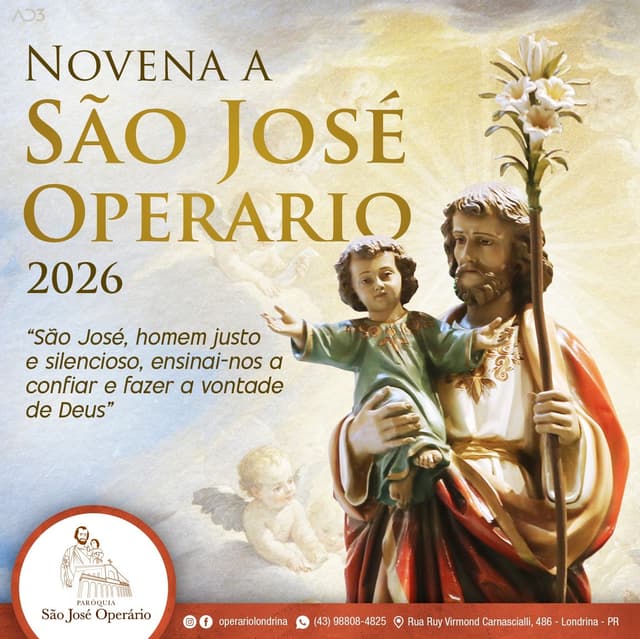 NOVENA A SÃO JOSÉ OPERÁRIO - 2026