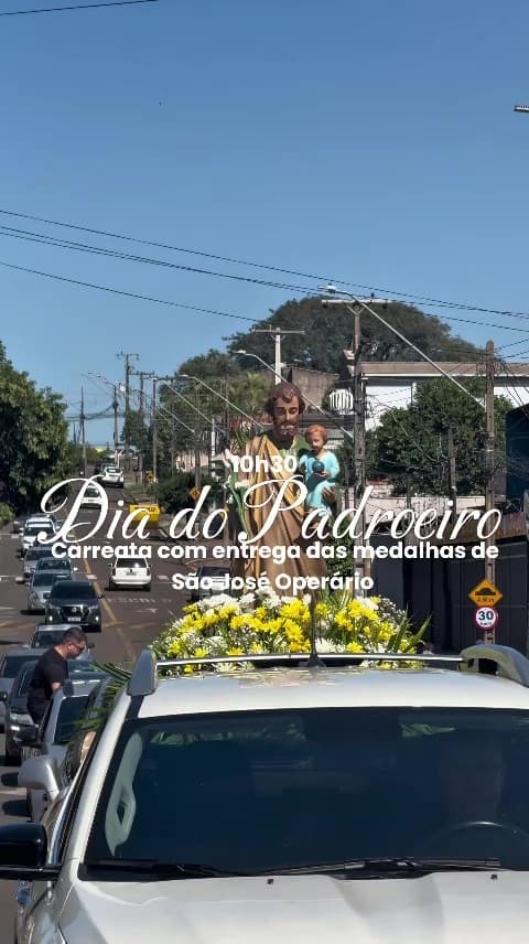 CENTENAS DE AUTOMÓVEIS PARTICIPARAM DA CARREATA EM HONRA A SÃO JOSÉ OPERÁRIO